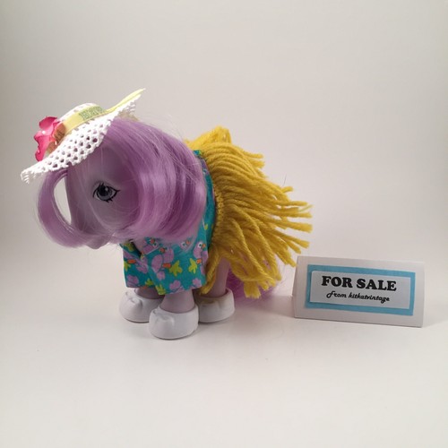 My Little Pony - HAVING A LUAU Hawaiian Pony Wear Outfit - Vintage G1 Hat Parrot