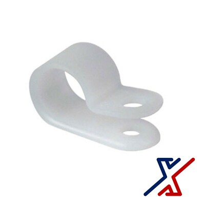 1/4'' White Nylon Cable Clamp by X1 Tools (1 Clamp to 60 Clamps)