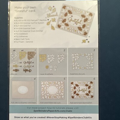 NEW! Spellbinders *Fall Leaves Card Creator* Small Die of the Month OCT20