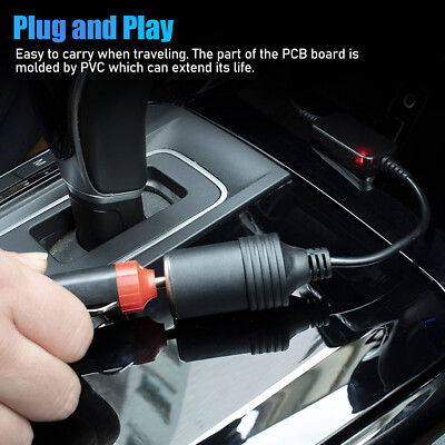 Car Cigarette Lighter Socket Female Converter USB To 12V Adapter Cable Cord lot