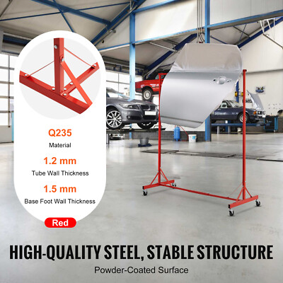 VEVOR Painting Rack Adjustable Paint Hanger 8 Hooks Auto Body Painting Stand