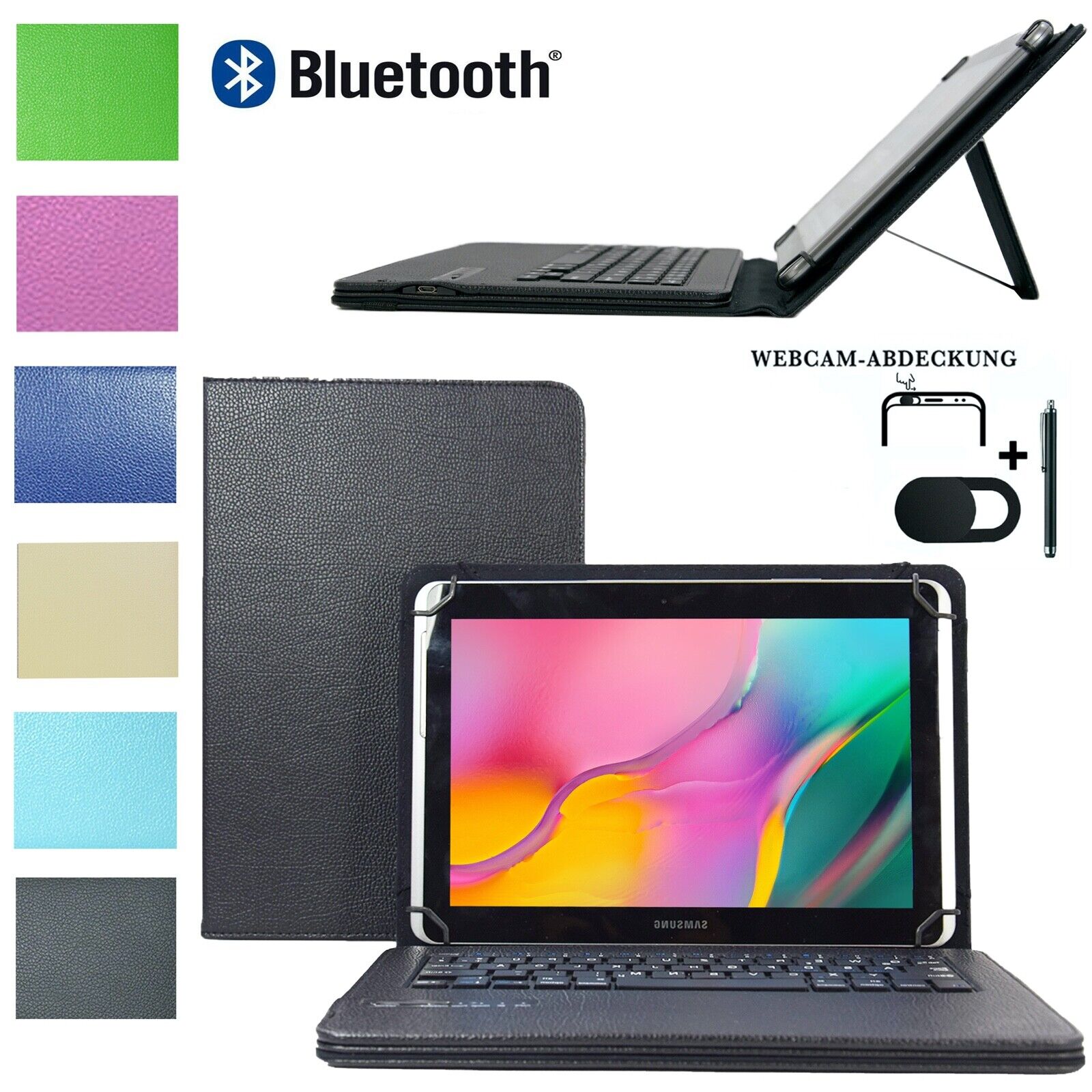 Tablet Hülle + Bluetooth Tastatur Tasche für Acer Iconia A3-A40-N2RZ 10.1' V4