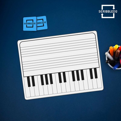 Pack of 5 Keyboard Dry Erase White Boards 11 x 14 Inch Lapboard l Durable Por...