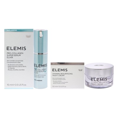 Elemis Dynamic Resurfacing Night Cream and Pro Collagen Super Serum Elixir Ki...