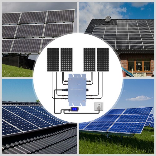 1200W Micro Solar Panel Smart Inverter Pure Sine Wave MPPT Grid Tie Inversor New