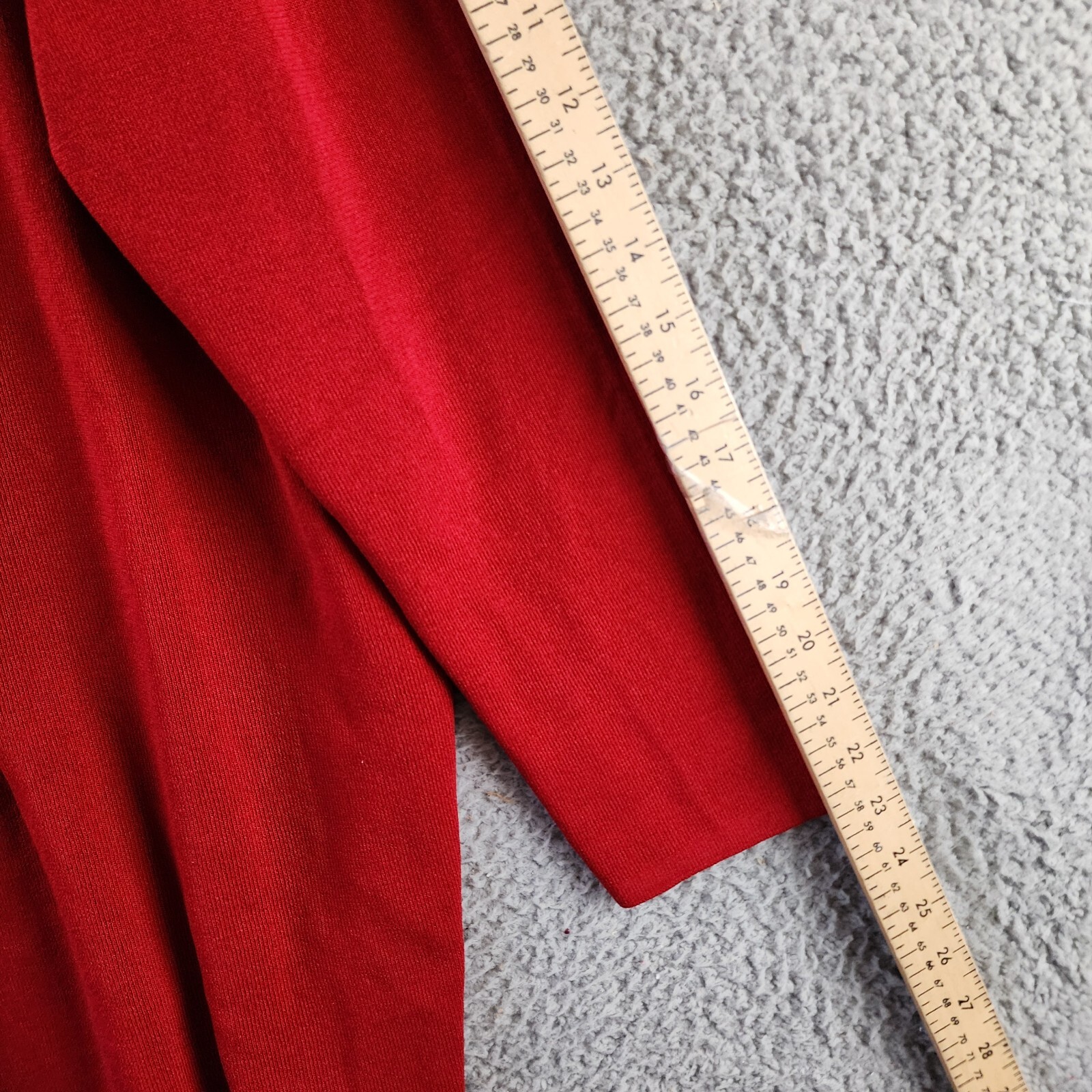 Kasper Plus Open-Front Long-Sleeve Sweater Women's 2X Crimson Collarless - Picture 8 of 14