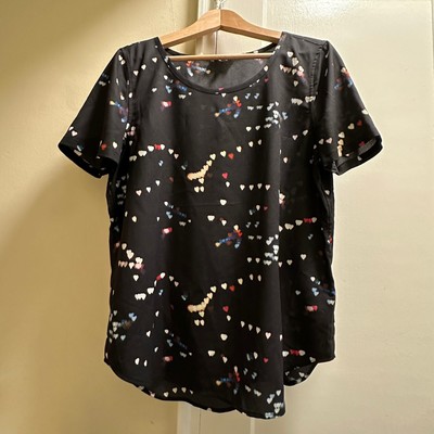 Equipment Femme Heart Bokeh Print Blouse