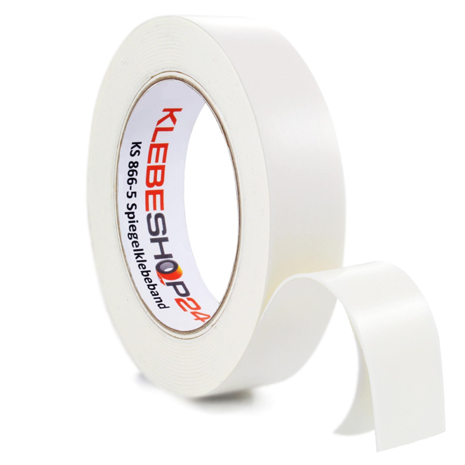 SPIEGELKLEBEBAND doppelseitig | Montageklebeband | 1 mm dick | 9 mm x 5 m
