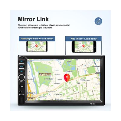 Nhopeew Double Din Car Stereo with Bluetooth and Backup Camera 7 Inch Touch S...