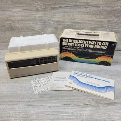 Vintage Texas Instruments Intelligent Electronic Digital Automatic Thermostat TI