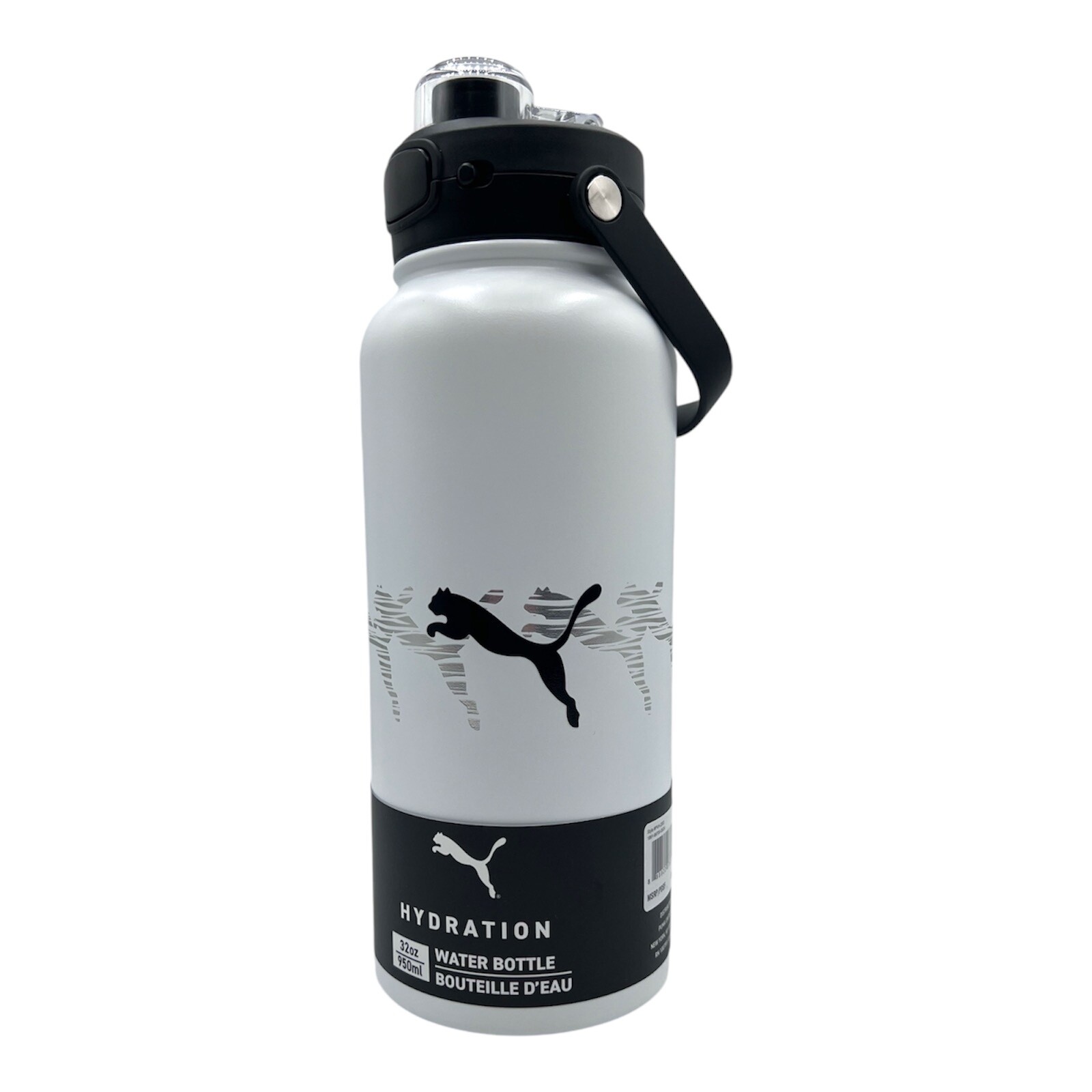 Puma Hydration Flip Top Spout Stainless Steel Water Bottle 32 oz With  Handle | eBay