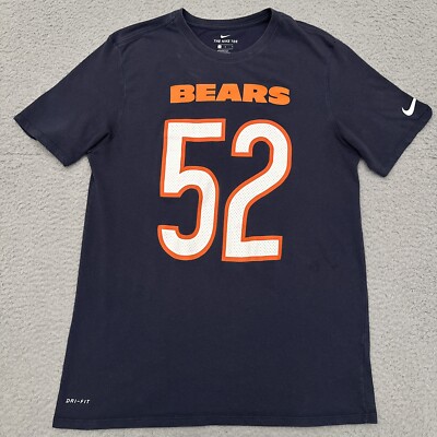 The Nike Tee Chicago Bears Khalil Mack #52 Men's Large Athletic Cut Double Sided
