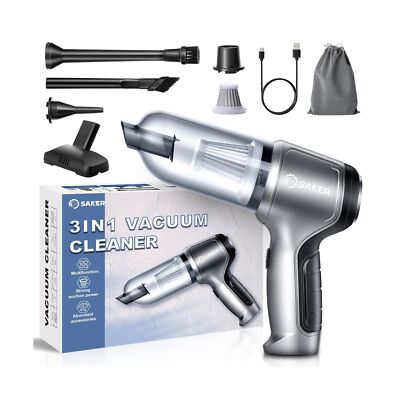 Saker Handheld Vacuum Cleaner Car - Wireless Mini, 3 in 1 Multifunctional Bru...