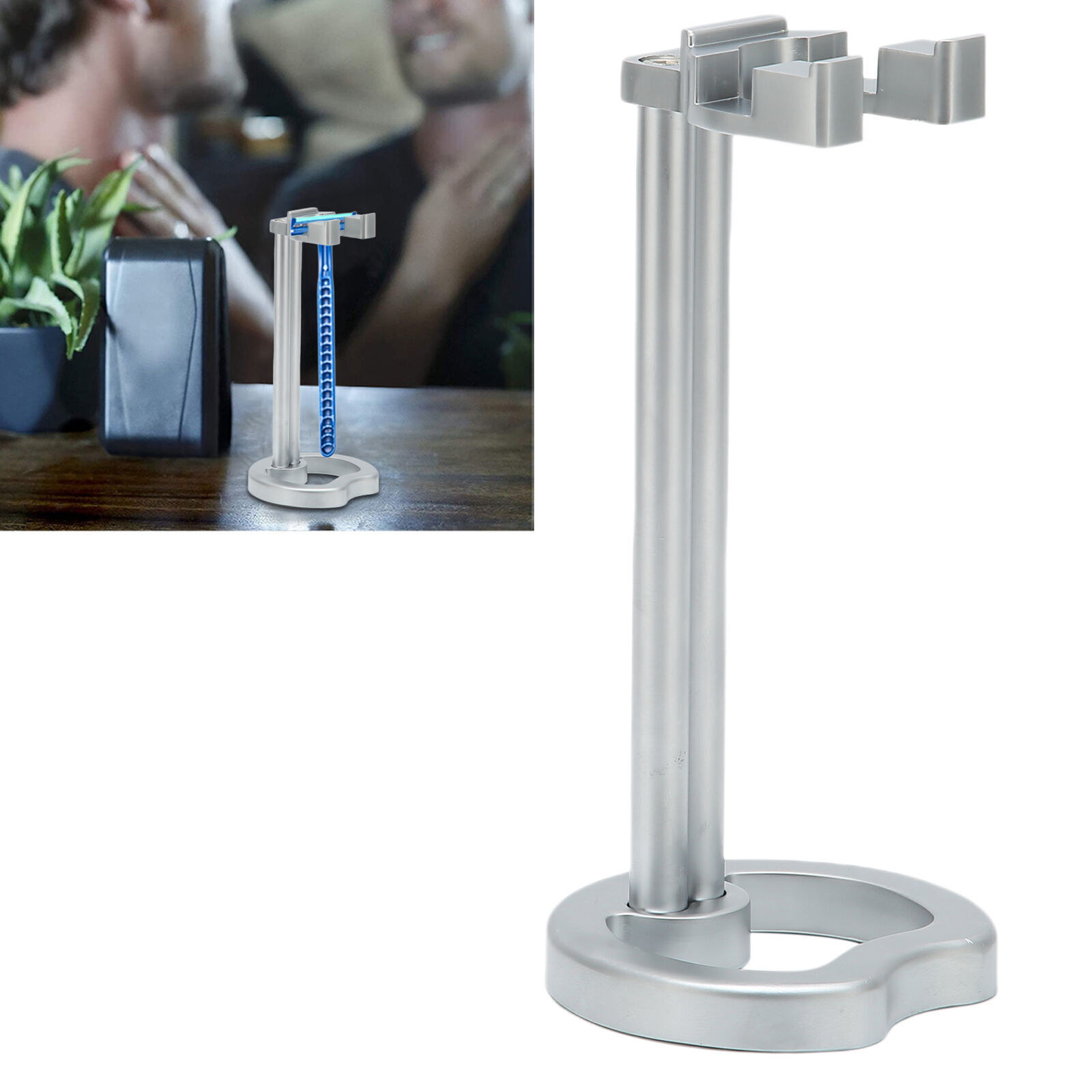 Stand Razor Holder Stainless Steel Universal Men Shaving Bru