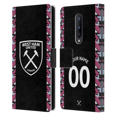 PERSONALIZED WEST HAM UNITED FC 2022/23 KIT LEATHER BOOK CASE FOR ONEPLUS PHONES