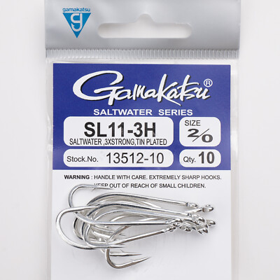 Gamakatsu Saltwater SL11-3H Hook - All Sizes - Free Shipping Options