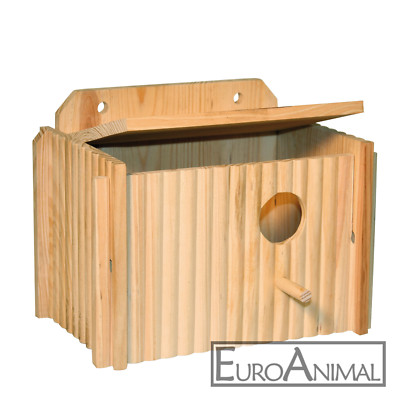 Nistkasten für Sittiche 21x13x13cm Brutkasten Legenest Sittichnest 