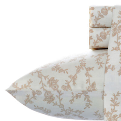 Laura Ashley Victoria Комплект фланелевых простыней 4 предмета из 100% хлопка с глубокими карманами Ультрамягкий