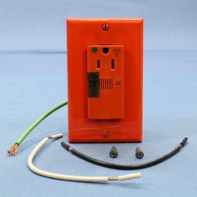 Leviton ORANGE Isolated Ground Hospital Surge Receptacle Outlet 15A 8281-IGO