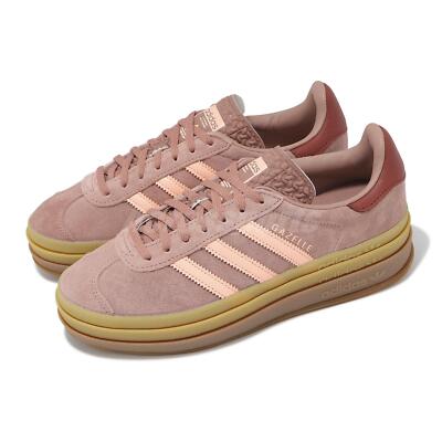 adidas Originals Gazelle Bold W Rosas Red Gum Women Casual Platform Shoes JH9666