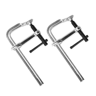 2 Pack 6-Inch F Clamp, 3-3/20'' Throat Depth Sliding Arm Bar Clamp, Heavy-Duty...
