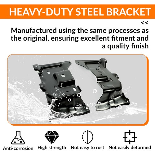 For 2015-2017 Ford F-150 Front Driver & Passenger Side Set of 2 Bumper Brackets