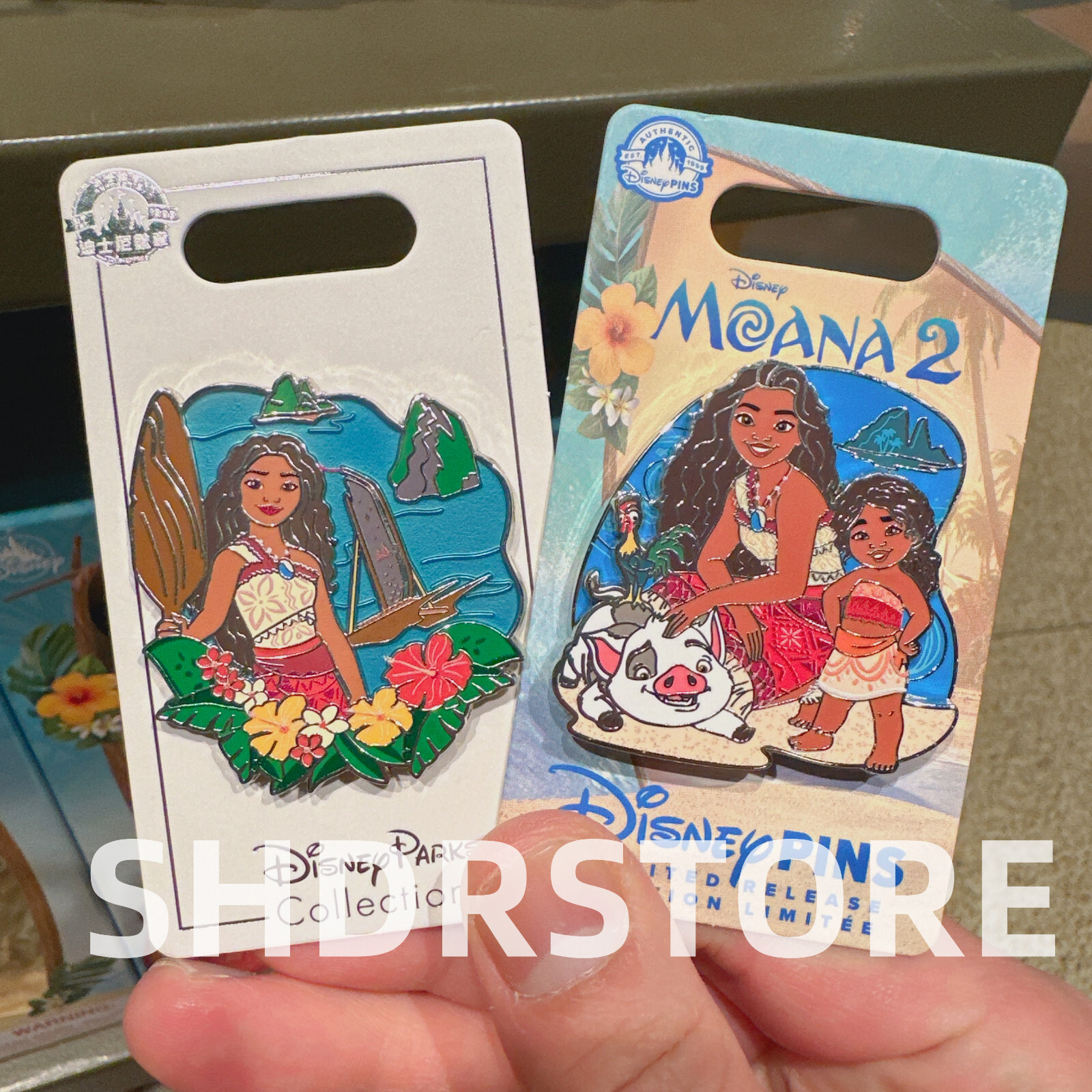Disney Pin authentic 2024 Moana 2 Limited Release 2pins set