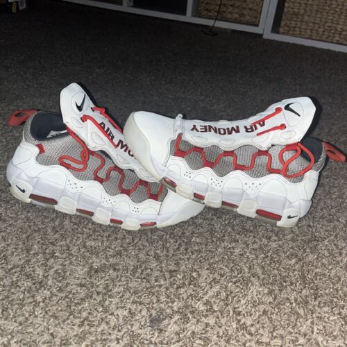 スニーカー NIKE Air More Money 'University Red' 2018 SS 18 [GS] 2018 Nike Air More Money White/Habanero Red/Atmosphere Grey
