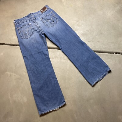 Big Star Jeans Thick Stitch Bootcut Vintage Y2K Men s 38x31 Rocker Loose Fit