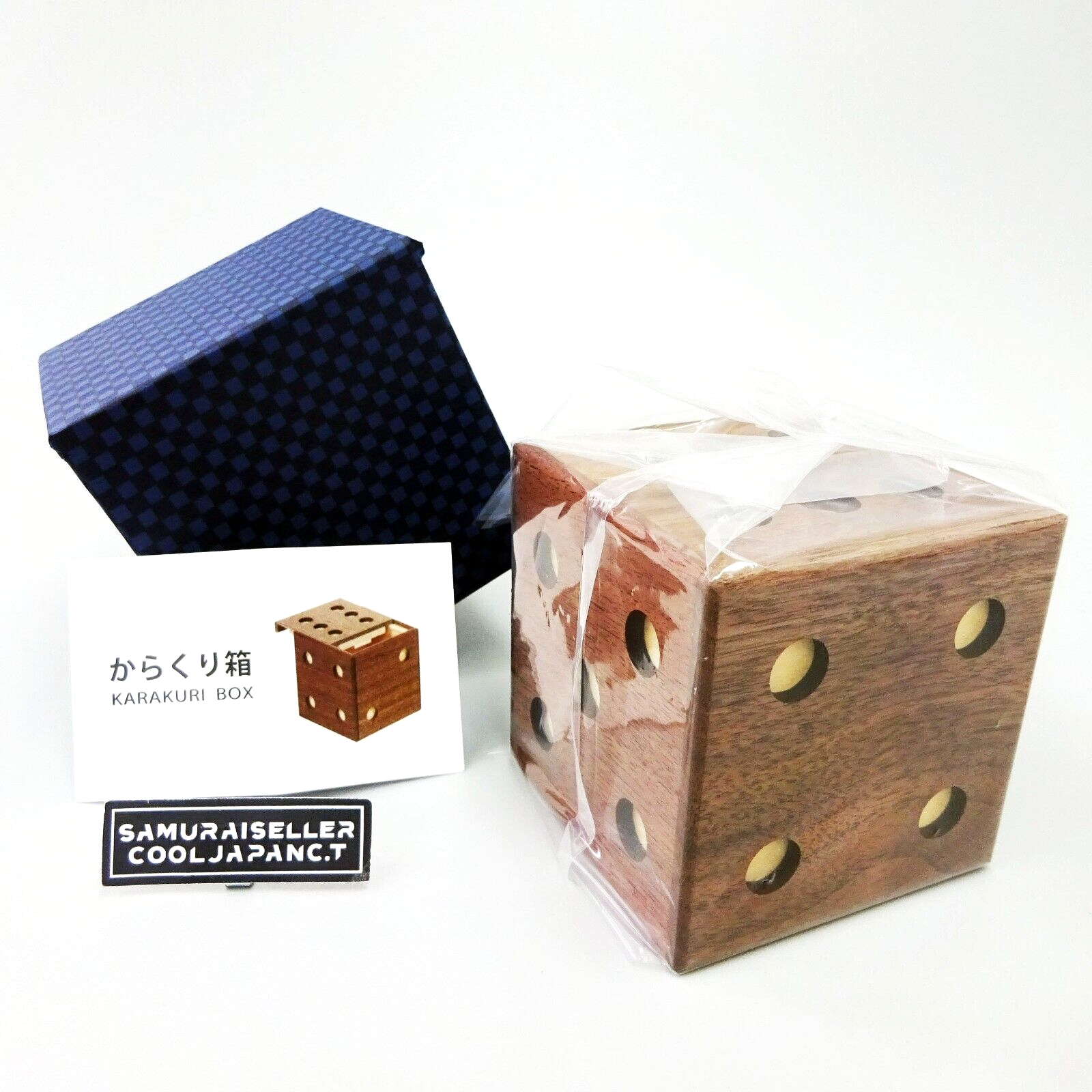 Japanese Yosegi Karakuri Gimmick Japanese Puzzle Box Dice Wooden