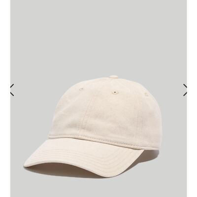 NEW Madewell Organic Cotton Broken-In Baseball Cap In Albaster MD497
