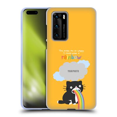CUSTOM CUSTOMIZED PERSONALIZED RAINBOW PUKE SOFT GEL CASE FOR HUAWEI PHONES 4