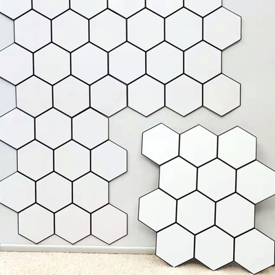 1-50Pcs Hexagonal Waterproof Hexagonal Wall Stickers Self-adhesive Wall Sticker