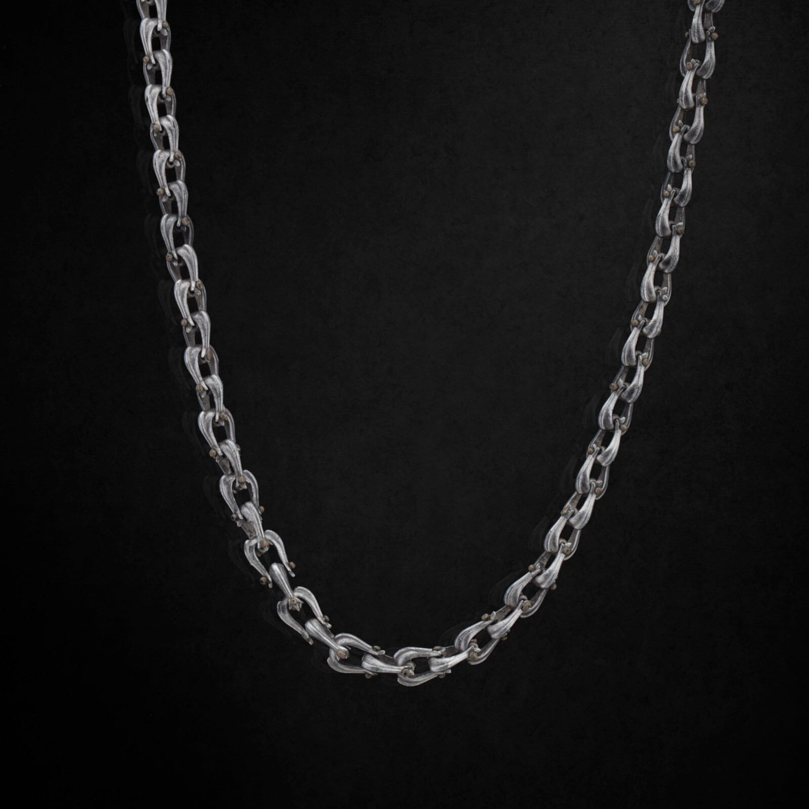 The Caspian - 925k Oxidized Sterling Silver Chain | eBay