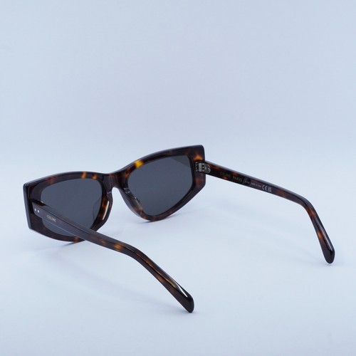 Pre-owned Celine Cl40223f 52a Dark Havana/smoke 56-18-145 Sunglasses In Gray
