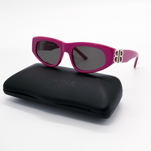 NEW BALENCIAGA BB0095S 017 OVAL PINK GREY WOMEN SUNGLASSES  display picture 3