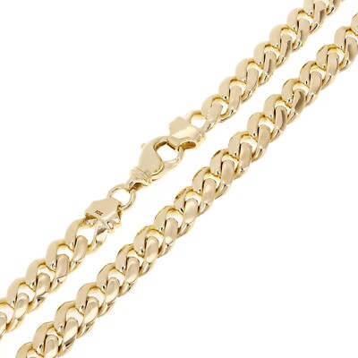 10k Yellow Gold Solid Heavy Miami Cuban Link Chain Necklace 24'' 10mm 140 grams