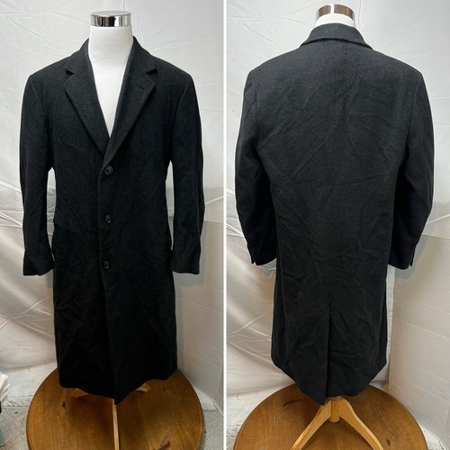 未使用 NAUTICA PEA COAT Nautica Peacoat Mens M Classic Double Breasted Black Wool