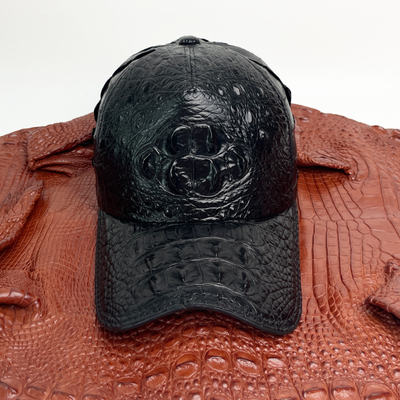 Black leather baseball cap best sale mens