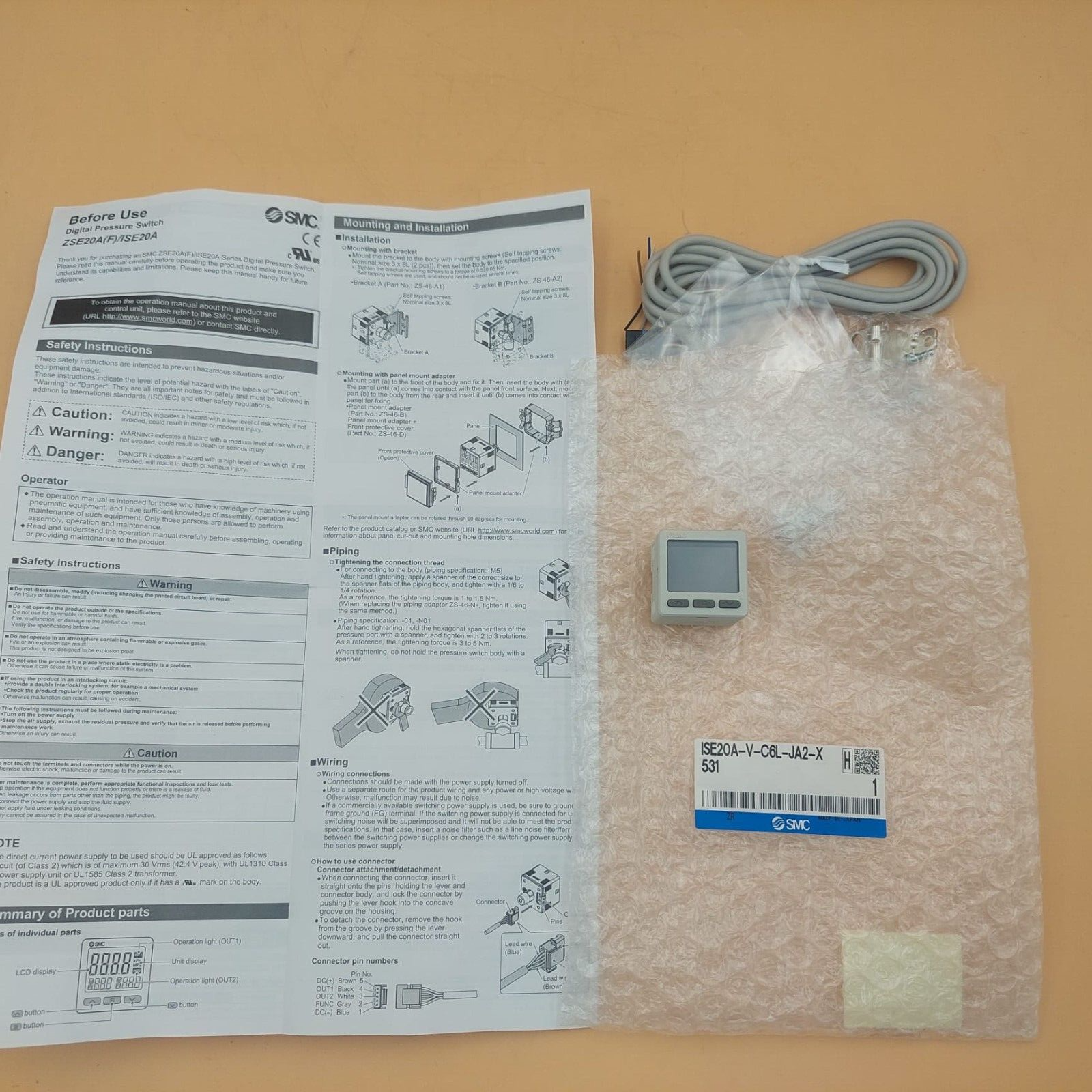 SMC ISE20A-V-C6L-JA2 -X531 PRESSURE SWITCH | eBay SMC ISE20A-V-C6L-JA2 -X531 PRESSURE SWITCH | eBay