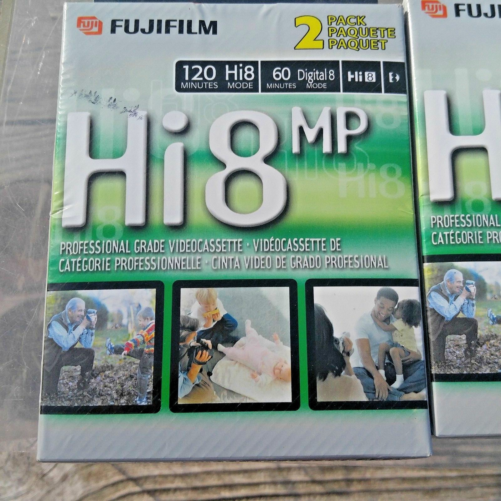 FujiFilm HI8 MP P6-120 Professional Grade Video Cassette Blank Sealed 4 Tapes