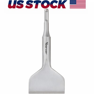 Vearter SDS PLUS Wide Masonry Chisel Bit 3''X6.3'' for Concrete Tile Removal
