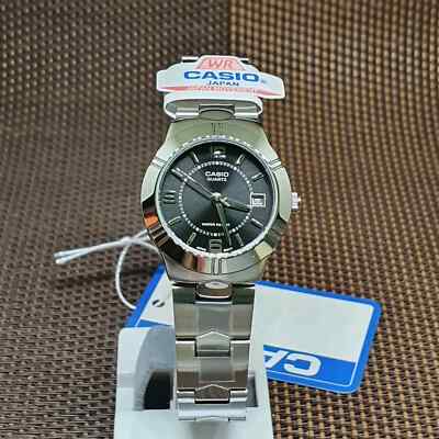 Casio LTP-1241D-1A Enticer Series Analog Stainless Steel Black Dial Ladies Watch