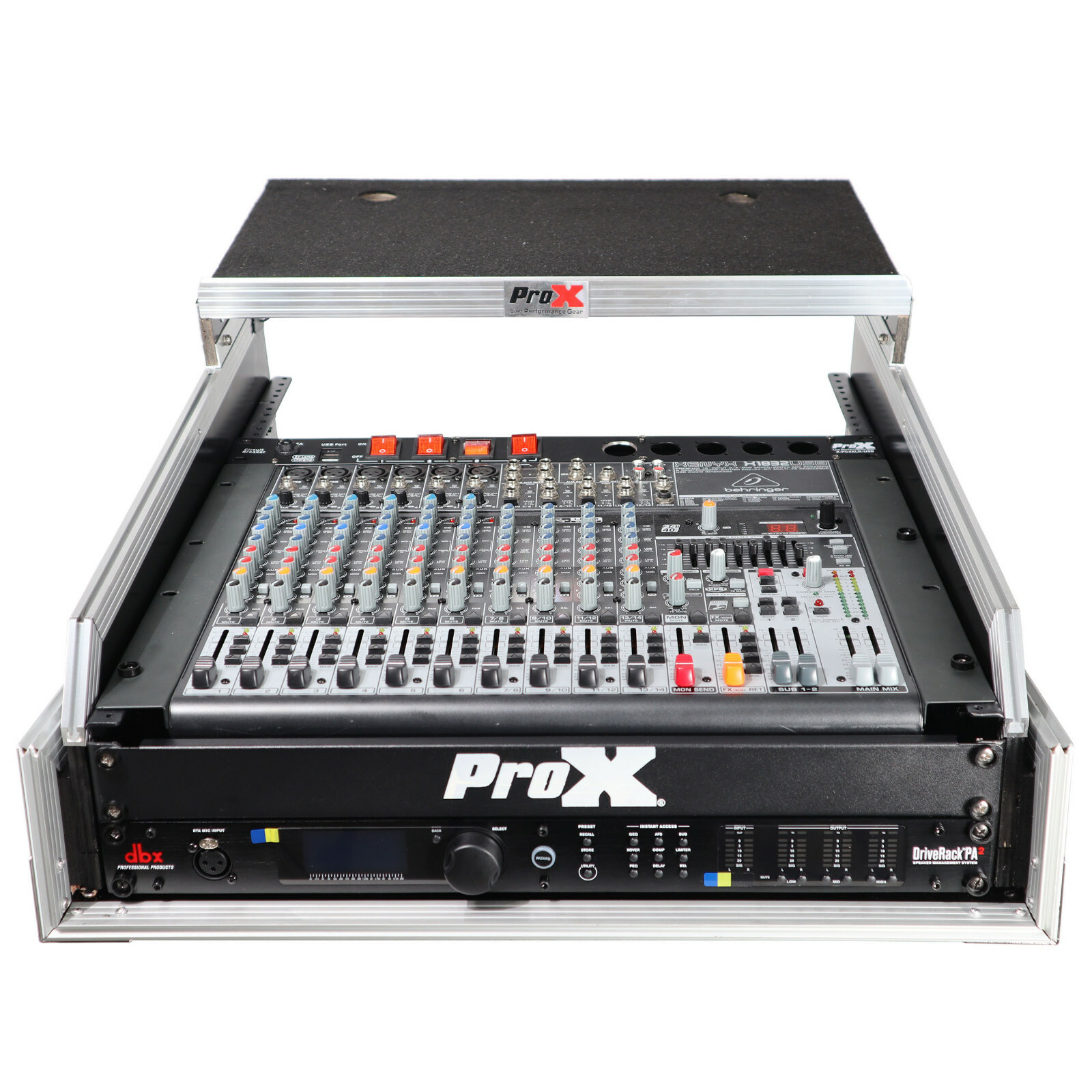 ProX T2MRSS13ULT 13U Top Mixer/DJ 2U Rack Combo Flight Case W/Laptop