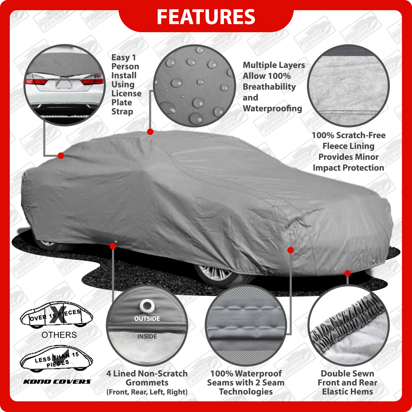 LINCOLN [OUTDOOR] CAR COVER ?Weatherproof ?100% Full Warranty ?CUSTOM ?FIT