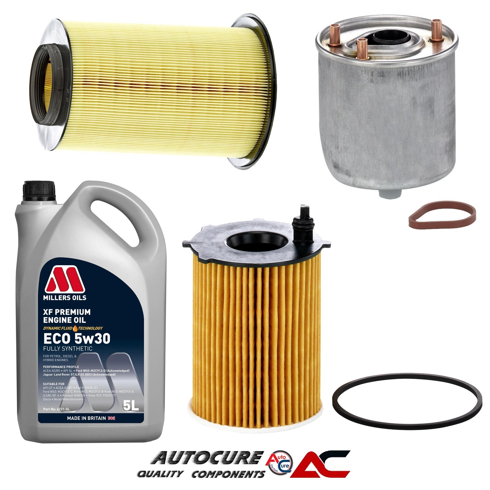 FOR FORD FOCUS MK3 1.6 TDCI 2011 ONWARDS OIL AIR FUEL FILTER SERVICE KIT & 5L