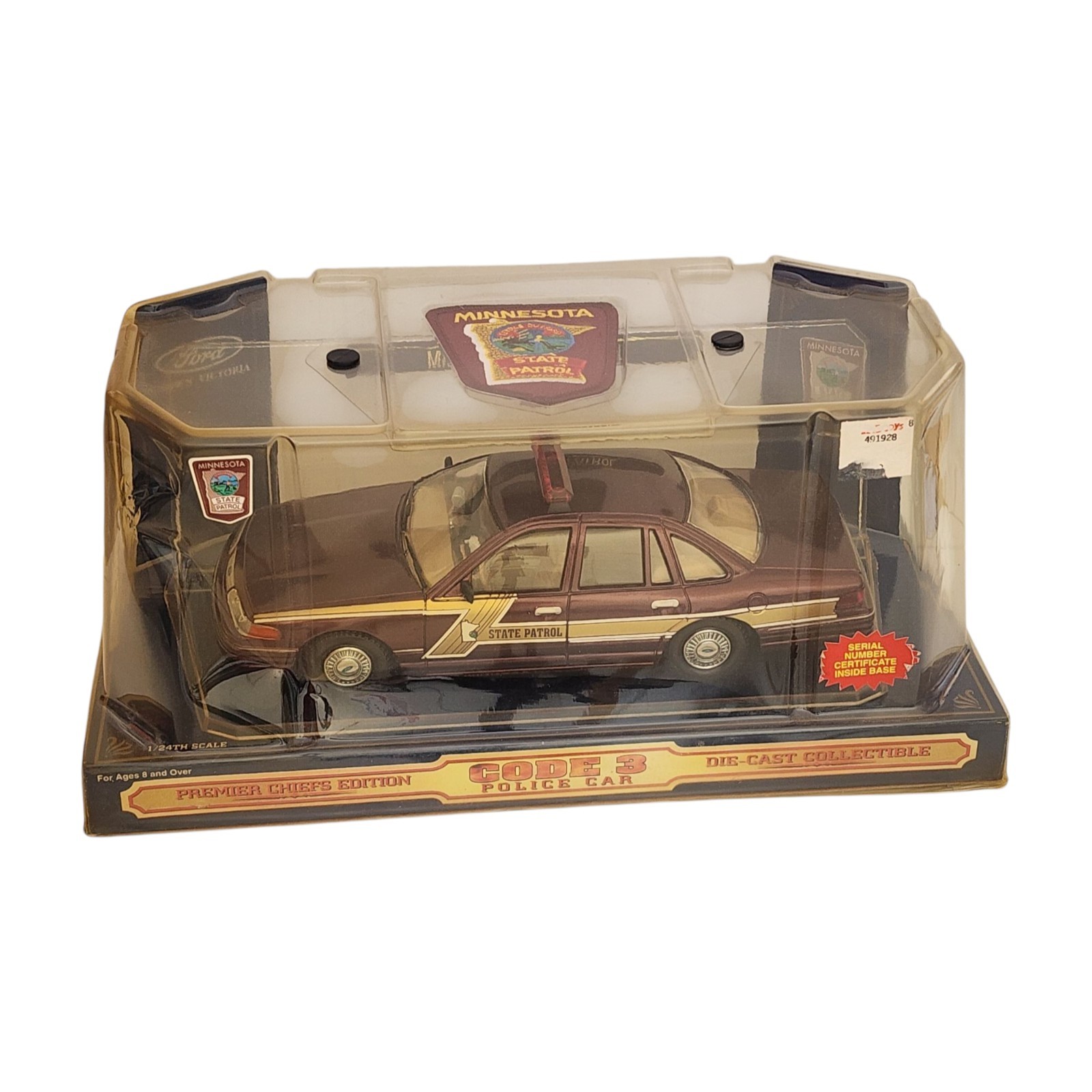 Code 3 Minnesota State Patrol Police Car 1:24 Diecast Model Ford Crown Victoria