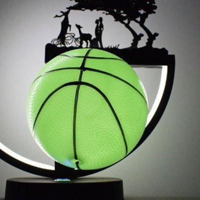 Basketball In The Dark Night Light Glowing Basketball Green Light Up Ball W/Pump