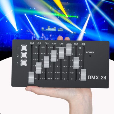 Rechargeable 24 Channels Controller DMX Console Stage Light Party DJ Equipment