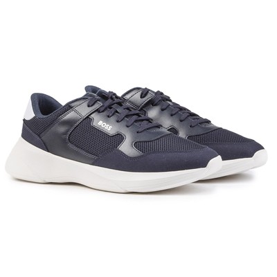 HUGO BOSS BOSS HERREN DEAN RUN JOGGINGSCHUHE SNEAKER BLAU